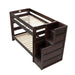 Elements International Vista Twin over Twin Bunk Bed with Staircase in Brown - Vida Furniture (Laredo,TX)