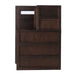 Elements International Vista Twin over Twin Bunk Bed with Staircase in Brown - Vida Furniture (Laredo,TX)