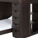 Elements International Vista Twin over Twin Super Loft Bed with Desk and Bookcase in Brown - Vida Furniture (Laredo,TX)