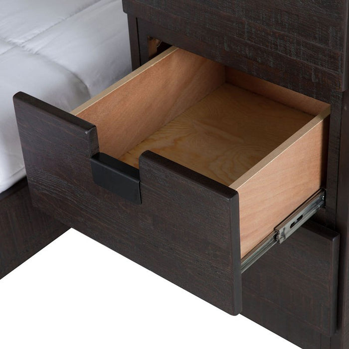 Elements International Vista Twin over Twin Super Loft Bed with Desk and Bookcase in Brown - Vida Furniture (Laredo,TX)