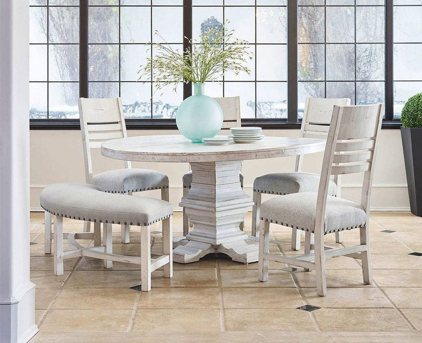 Elements International Condesa Wooden Back Side Chair (Set of 2) in White - Vida Furniture (Laredo,TX)