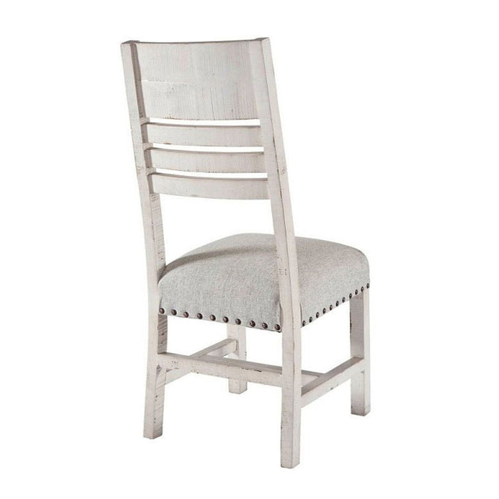 Elements International Condesa Wooden Back Side Chair (Set of 2) in White - Vida Furniture (Laredo,TX)