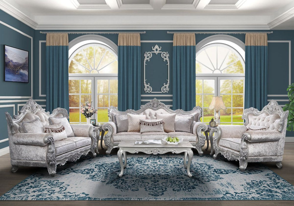 Galaxy Home Melrose Chair in Silver - Vida Furniture (Laredo,TX)