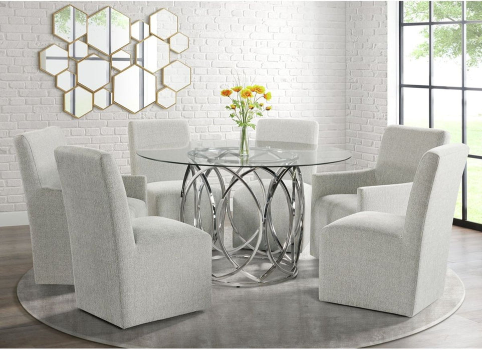 Elements International Merlin Round Dining Table - Vida Furniture (Laredo,TX)
