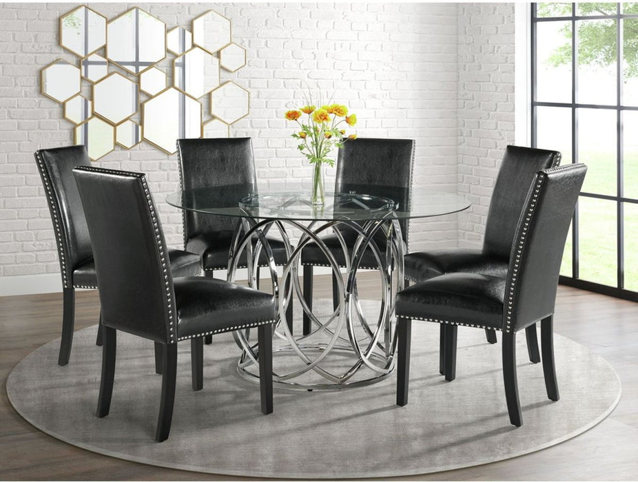 Elements International Merlin Round Dining Table - Vida Furniture (Laredo,TX)
