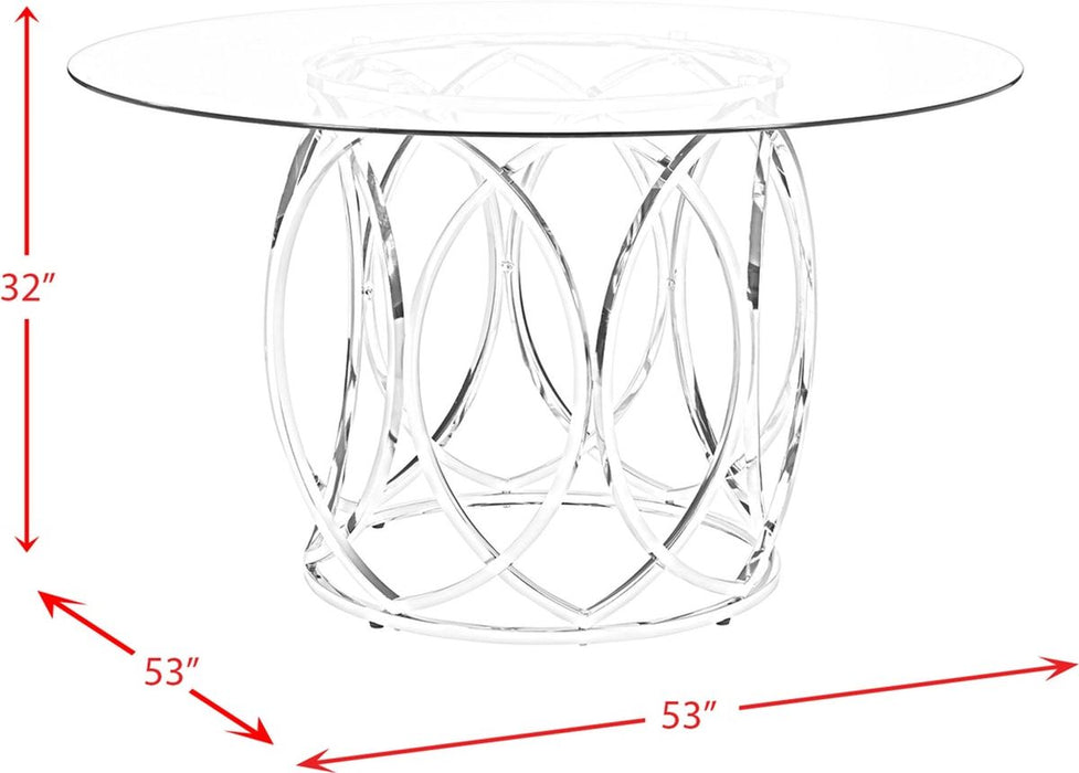 Elements International Merlin Round Dining Table - Vida Furniture (Laredo,TX)