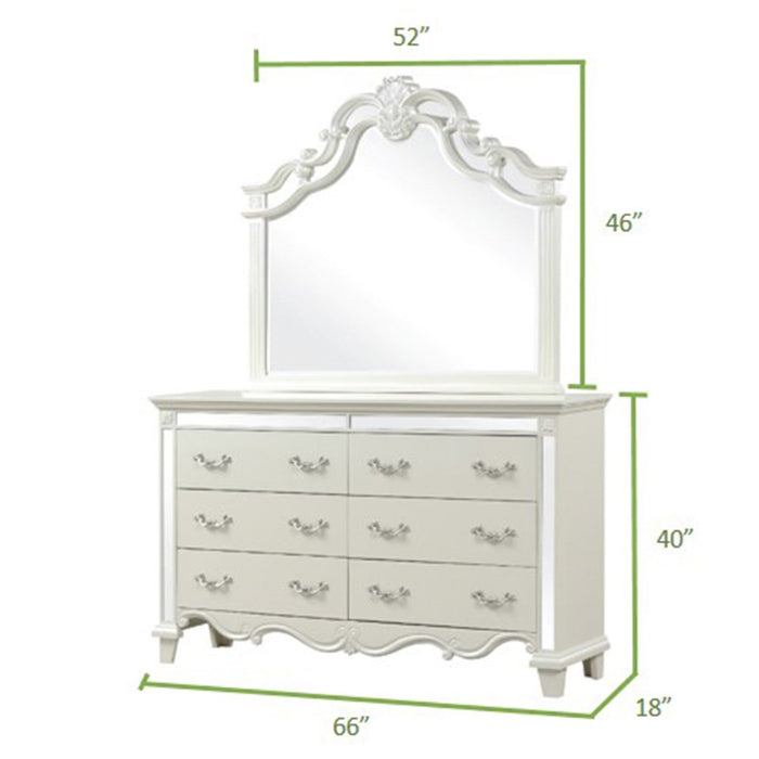 Galaxy Home Milan Dresser in White - Vida Furniture (Laredo,TX)