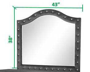 Galaxy Home Sophia Mirror Gray - Vida Furniture (Laredo,TX)