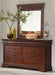 Elements International Chateau Sleigh Vertical Mirror in Cherry - Vida Furniture (Laredo,TX)