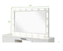 Galaxy Home Coco Solid Wood Mirror Milky White - Vida Furniture (Laredo,TX)