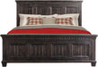 Elements International Morrison King Platform Bed in Smokey Gray Oak Lacquer - Vida Furniture (Laredo,TX)