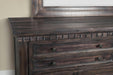 Elements International Morrison Dresser in Smokey Gray Oak Lacquer - Vida Furniture (Laredo,TX)