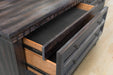 Elements International Morrison Dresser in Smokey Gray Oak Lacquer - Vida Furniture (Laredo,TX)