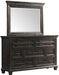 Elements International Morrison Dresser in Smokey Gray Oak Lacquer - Vida Furniture (Laredo,TX)