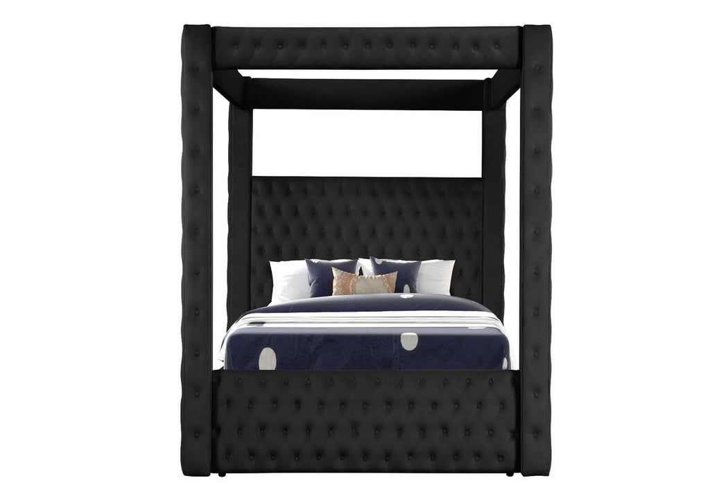 Galaxy Home Monica King Bed in Black - Vida Furniture (Laredo,TX)