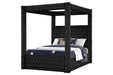 Galaxy Home Monica King Bed in Black - Vida Furniture (Laredo,TX)