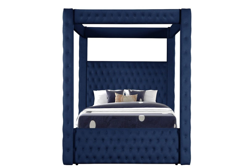 Galaxy Home Monica Full Bed in Navy - Vida Furniture (Laredo,TX)
