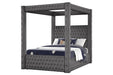 Galaxy Home Monica King Bed in Gray - Vida Furniture (Laredo,TX)
