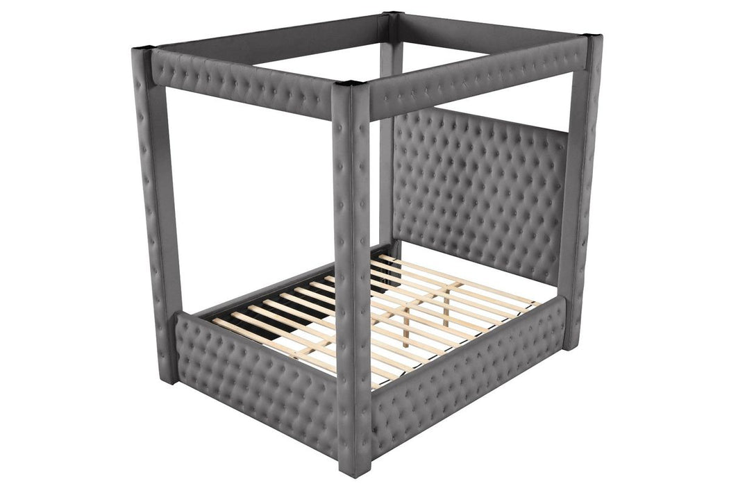 Galaxy Home Monica Full Bed in Gray - Vida Furniture (Laredo,TX)