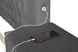 Galaxy Home Monica King Bed in Gray - Vida Furniture (Laredo,TX)