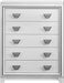 Elements International Moondance Chest in White - Vida Furniture (Laredo,TX)
