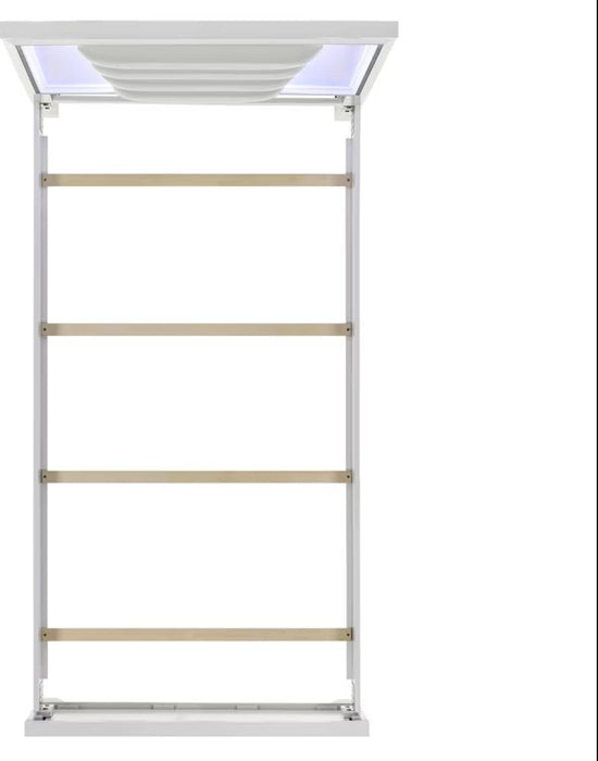 Elements International Moondance Twin Panel Bed in White - Vida Furniture (Laredo,TX)