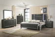 Elements International Moonstone 2 Drawer Nightstand in Black - Vida Furniture (Laredo,TX)