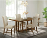 Elements International Morris Dining Table with Wood Top in Espresso - Vida Furniture (Laredo,TX)
