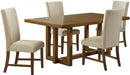 Elements International Morris Dining Table with Wood Top in Espresso - Vida Furniture (Laredo,TX)