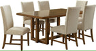 Elements International Morris Dining Table with Wood Top in Espresso - Vida Furniture (Laredo,TX)