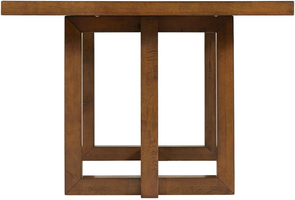 Elements International Morris Dining Table with Wood Top in Espresso - Vida Furniture (Laredo,TX)