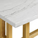 Elements International Morris Dining Table with Marble Top in Natural - Vida Furniture (Laredo,TX)