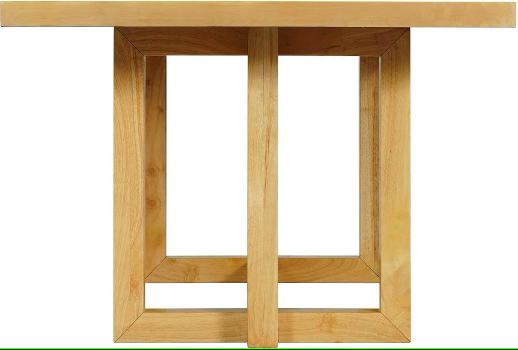 Elements International Morris Dining Table with Wood Top in Natural - Vida Furniture (Laredo,TX)