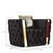 Galaxy Home Naomi Chair in Black - Vida Furniture (Laredo,TX)