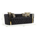 Galaxy Home Naomi Sofa in Black - Vida Furniture (Laredo,TX)