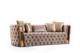 Galaxy Home Naomi Sofa in Taupe - Vida Furniture (Laredo,TX)