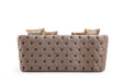 Galaxy Home Naomi Loveseat in Taupe - Vida Furniture (Laredo,TX)
