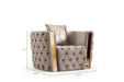 Galaxy Home Naomi Chair in Taupe - Vida Furniture (Laredo,TX)