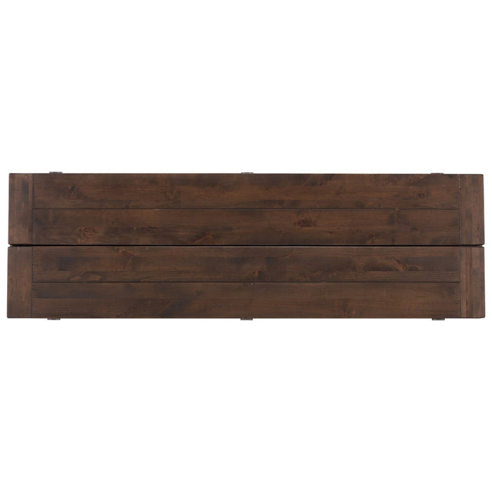 Elements International New Bedford Dining Table in Dark Brown - Vida Furniture (Laredo,TX)