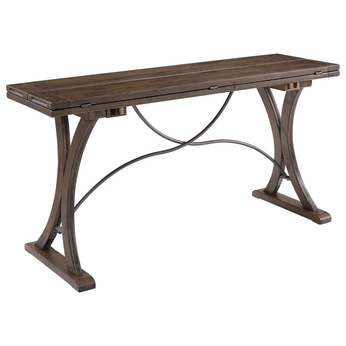 Elements International New Bedford Dining Table in Dark Brown - Vida Furniture (Laredo,TX)