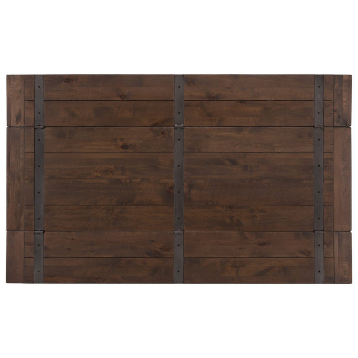 Elements International New Bedford Dining Table in Dark Brown - Vida Furniture (Laredo,TX)