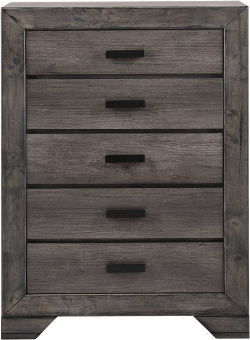 Elements International Nathan Chest in Gray Oak Lacquer - Vida Furniture (Laredo,TX)