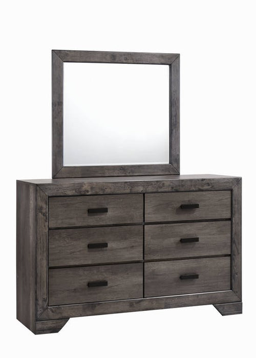 Elements International Nathan Dresser in Gray Oak Lacquer - Vida Furniture (Laredo,TX)