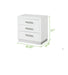 Galaxy Home Coco Nightstand in Milky White - Vida Furniture (Laredo,TX)