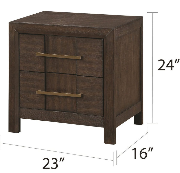 Galaxy Home Kenzo Nightstand in Brown - Vida Furniture (Laredo,TX)