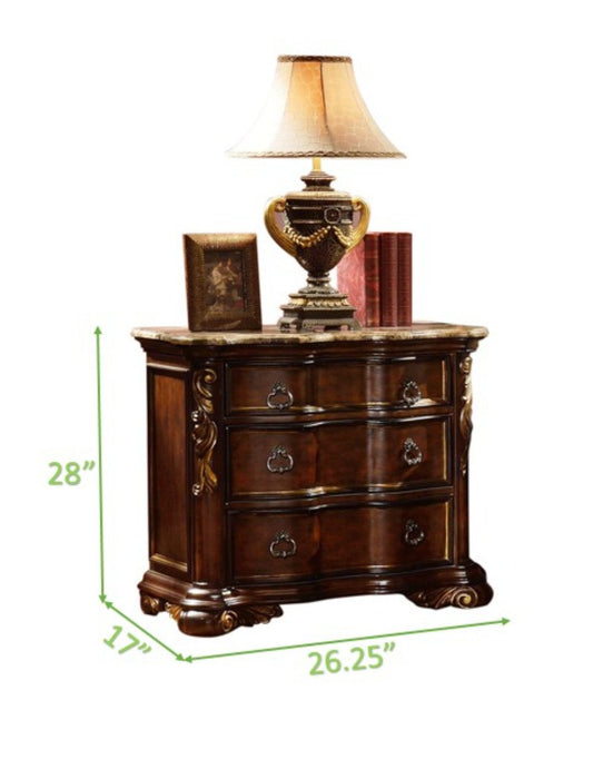 Galaxy Home Bella Nightstand in Dark Walnut - Vida Furniture (Laredo,TX)