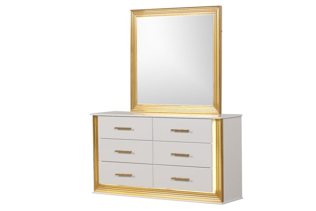 Galaxy Home Obsession Dresser in White - Vida Furniture (Laredo,TX)