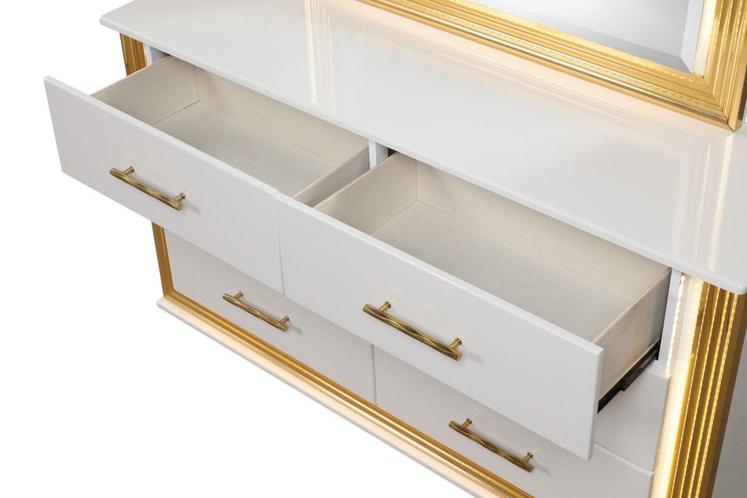 Galaxy Home Obsession Dresser in White - Vida Furniture (Laredo,TX)