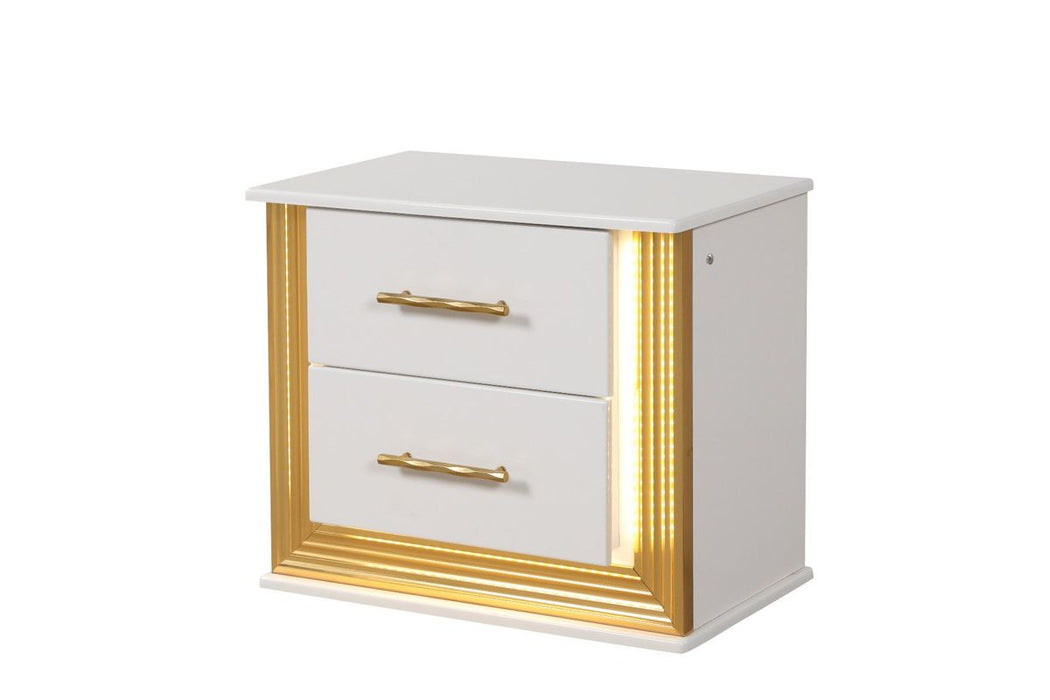 Galaxy Home Obsession Nightstand White - Vida Furniture (Laredo,TX)