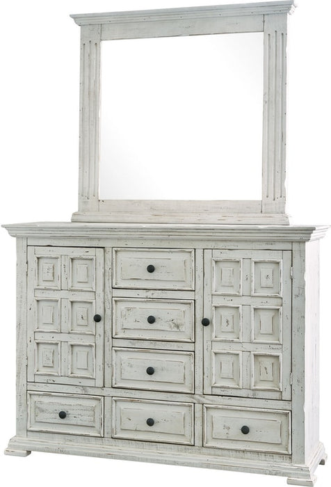 Elements International Olivia White Mirror - Vida Furniture (Laredo,TX)